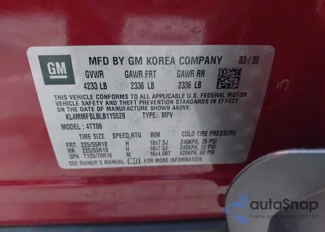 2020 Buick Encore Gx Fwd Essence из США, поврежденный, VIN KL4MMFSL8LB115528